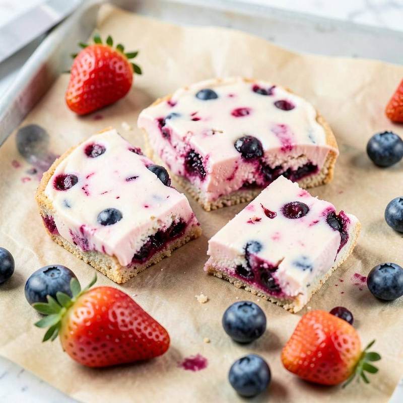 Frozen Berry Yoghurt Bark